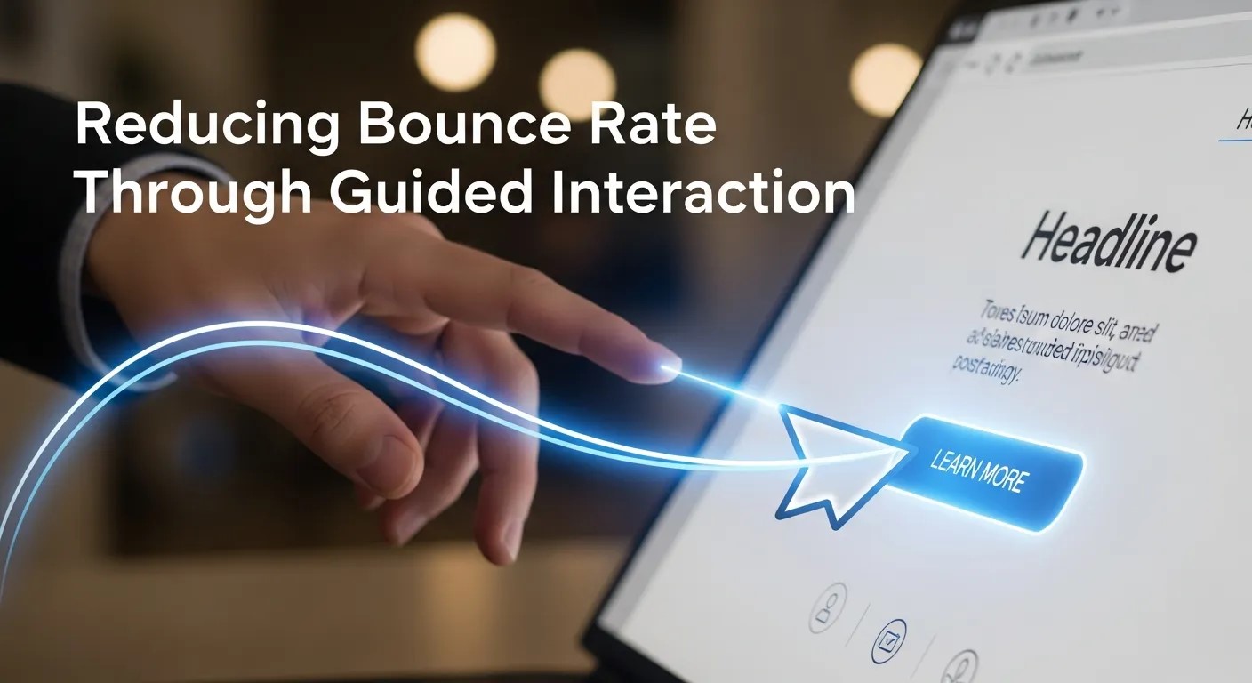 Reducing Bounce Rate Through Guided Interaction