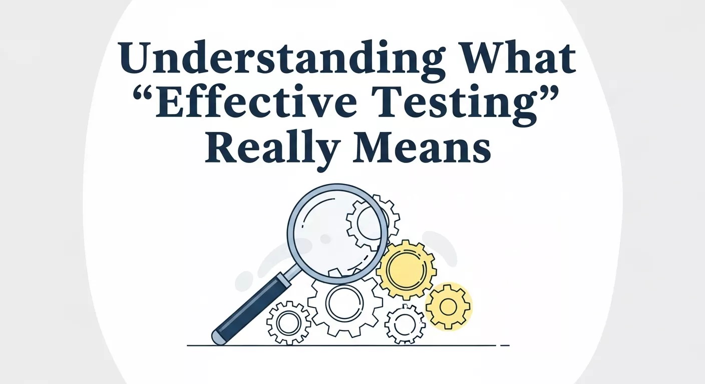 Understanding What “Effective Testing” Really Means